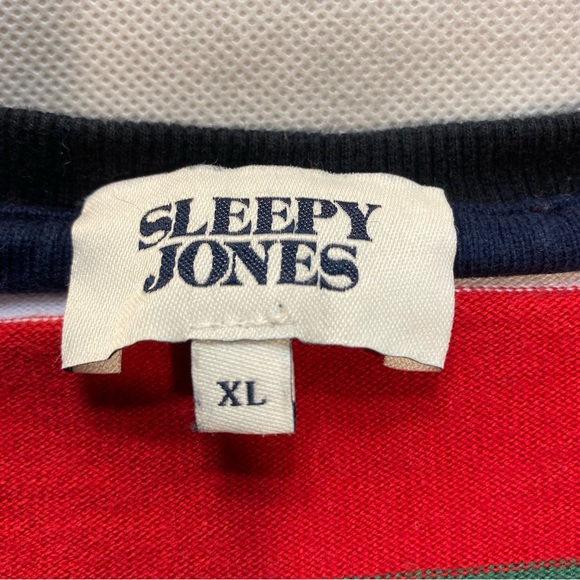 Sleepy Jones Cotton Striped Long Sleeve Pajama Shirt - Picture 5 of 5